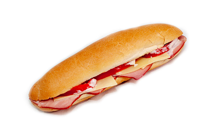 Sandwich premium taranesc (cu muschi taranesc si cascaval)