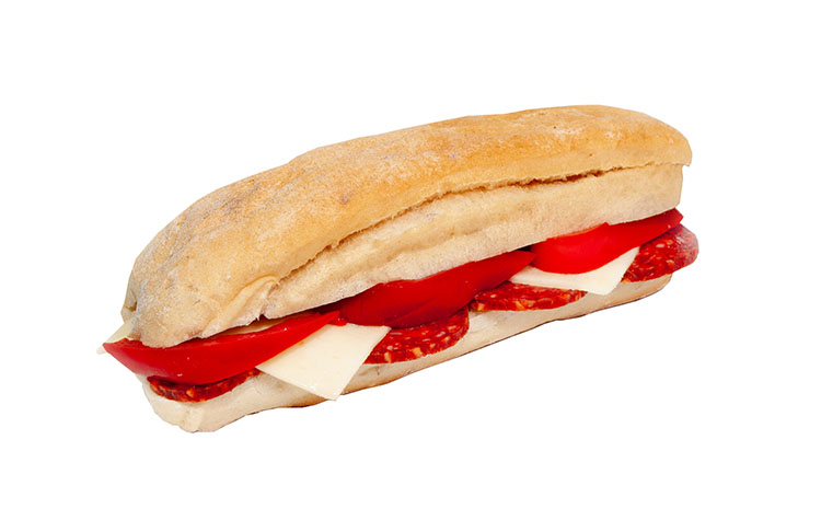 Sandwich premium picante (cu salam picant)